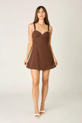 Dotted A-line Mini Dress