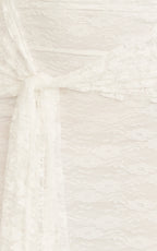 Melville Maxi Dress - Off Shoulder Long Sleeve Lace Dress in White