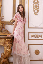 Carlton Jaquard Satin Floral Maxi Dress