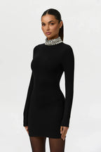 Butter Rhinestone Contour Mini Dress