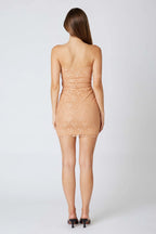 Lace Strapless Mini Dress
