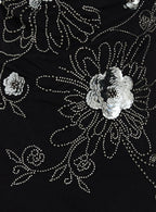 Daphie Beaded Mini Dress Black / Silver