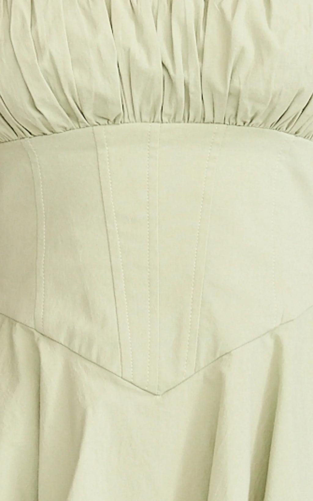 Vionette Mini Dress - Halter Neck Ruched Bust Corset Dress in Sage