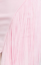 Joanne Maxi Dress - Scoop Neck Fringe Dress in Pink