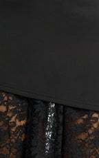 Mila Midi Dress - Strapless Dropped Waist Dress in Black