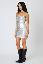 Faux Leather Mini Dress