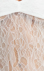 Safiya Midi Dress - Sweetheart Lace A Line Dress With Slip in White
