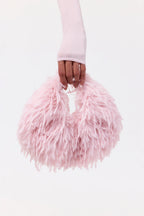 Faux Feather Mini Handbag