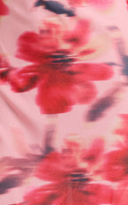 Claudia Maxi Dress - Floral Cowl Neck Godet Dress in Pink Floral