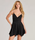 Show Up Sparkling Glitter Knit Skater Dress