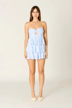Strapless Tiered Mini Dress