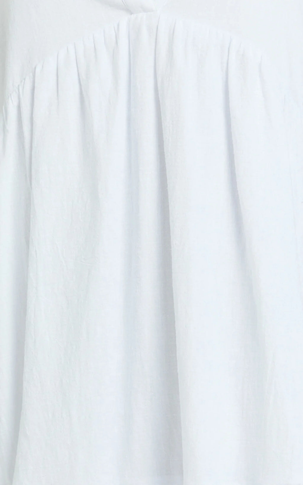 Calissa Mini Dress - Frill Hem Smock Dress in White