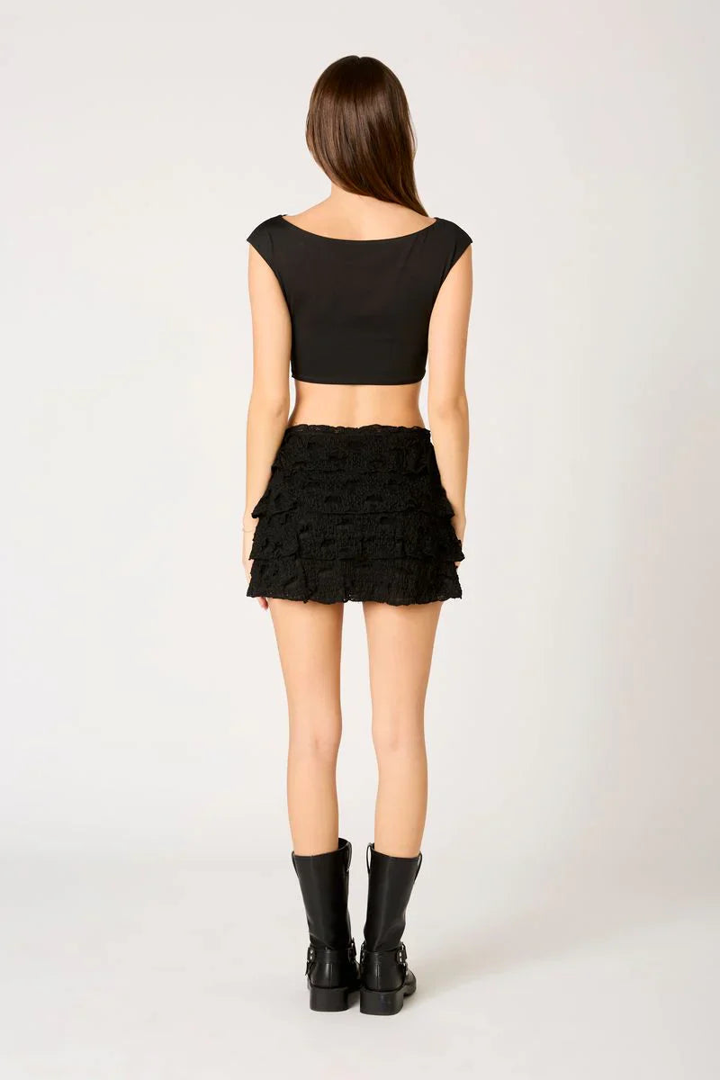 Lace Tiered Mini Skort