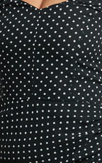 Charlie Mini Dress - Polka Dot Off Shoulder Gathered Dress in polkadot