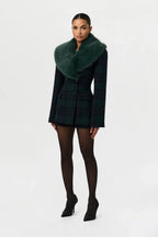 Suiting Plaid Mini Skirt