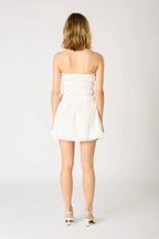 Cotton Smocked Mini Dress