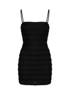 Sylvana Textured Mini Dress Black