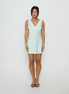 Laurelia Lace V Neck Mini Dress Jelly Mint