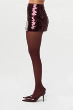 Sequin High Waist Mini Skirt
