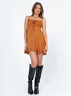 Empress Of Love Mini Dress Rust