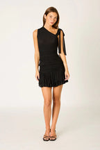 One-Shoulder Mesh Top