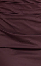 Cleo Mini Dress - Off Shoulder Ruched Bodycon Dress in Chocolate