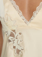Aloura Spliced Lace Mini Dress Butter