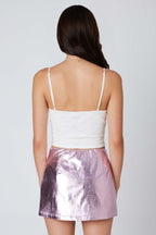 Metallic Mini Skort