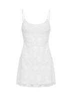 Lissie Scoop Mini Dress White Polka Dot