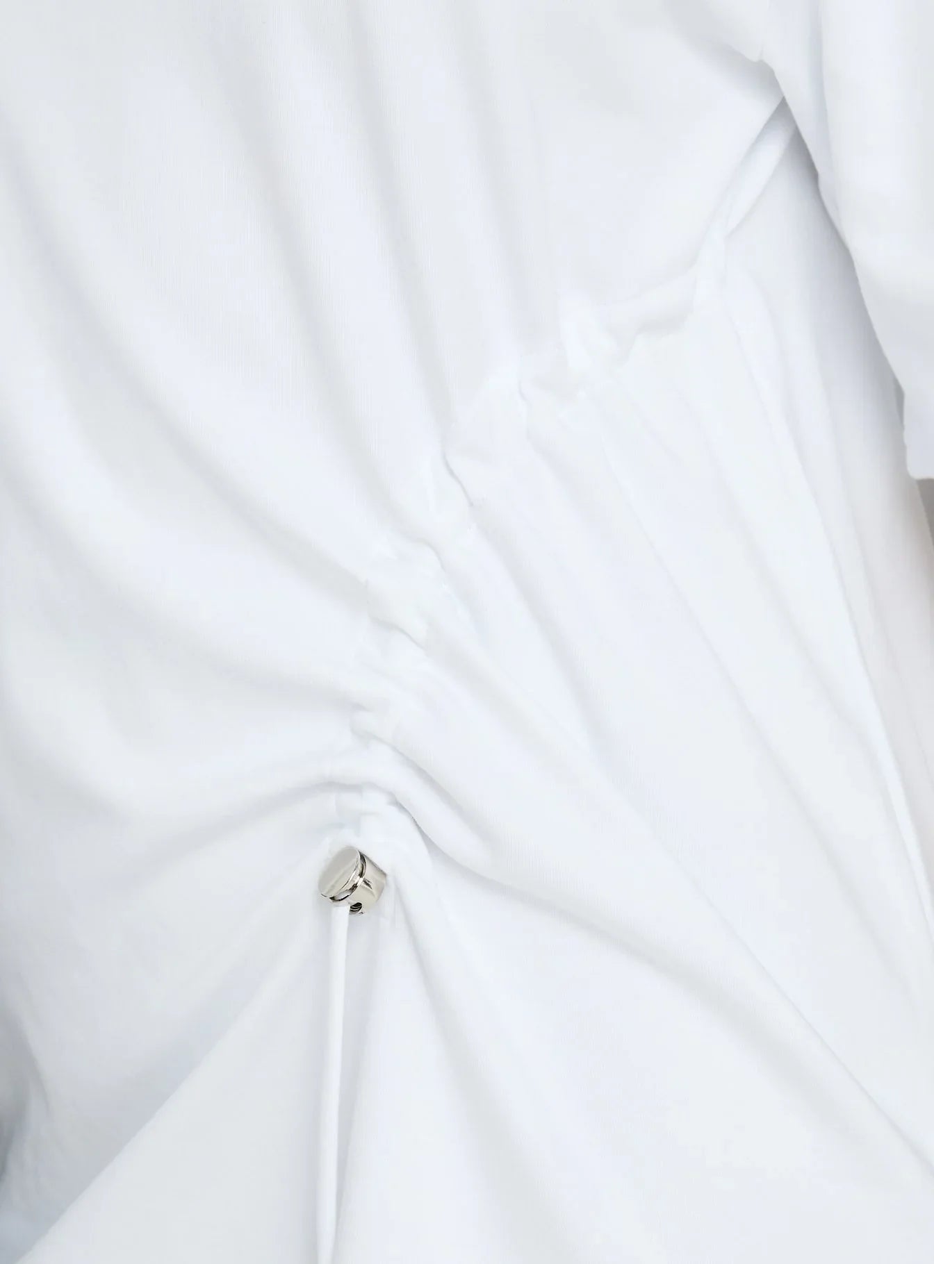 Agnessa Ruched Detail Mini Dress White