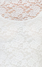 Emma Midi Dress - Lace Cap Sleeve Bodycon Dress in White