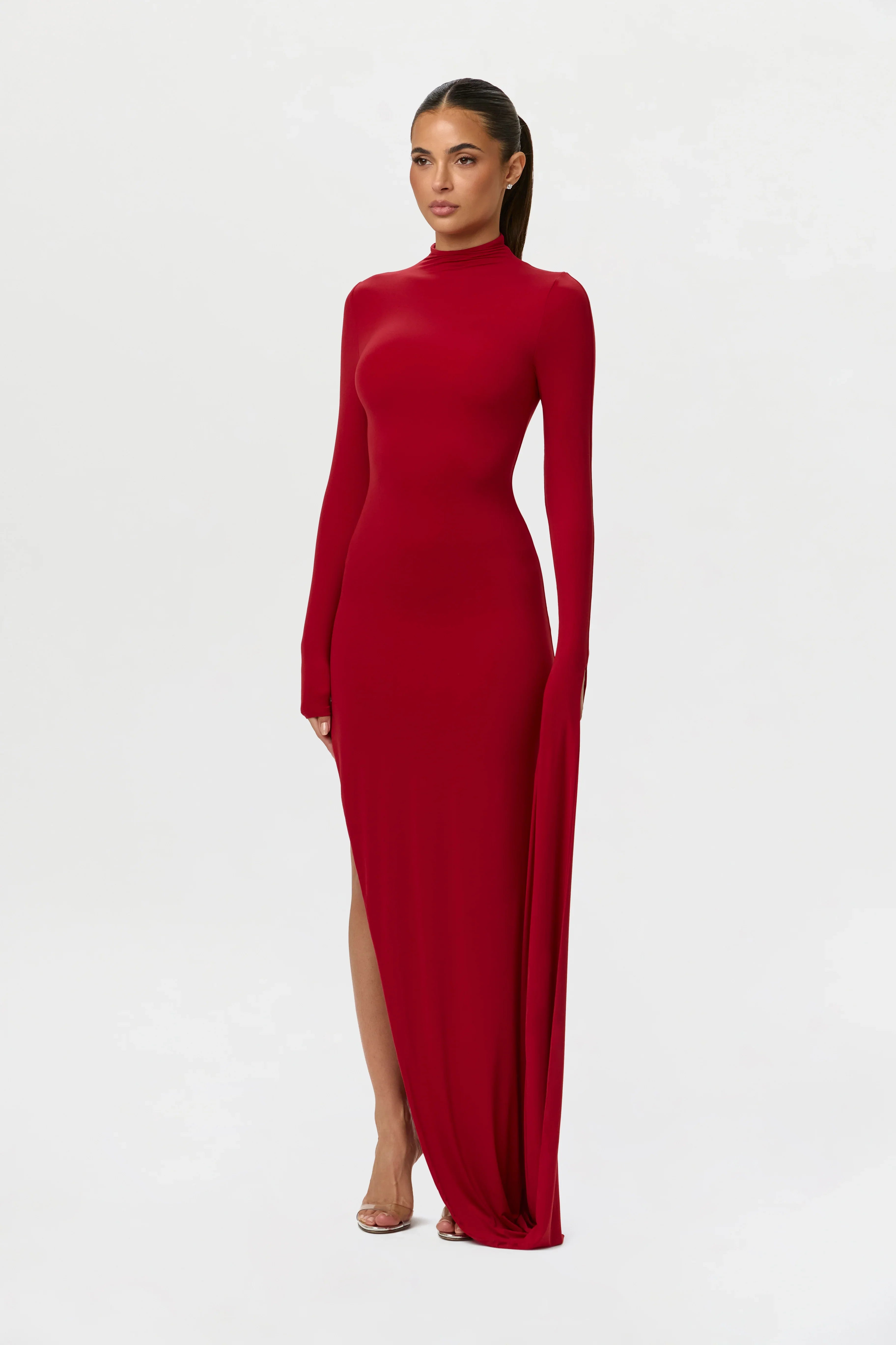 Naked Draped Sleeve Maxi Dress