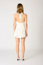 Cotton Halter Mini Dress
