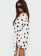 Cosmic Mini Dress Moonlight Polka