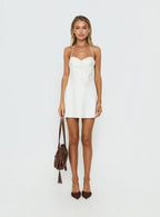 Avabelle Halter Mini Dress Champagne