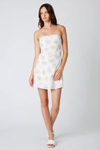 Strapless Floral Dress