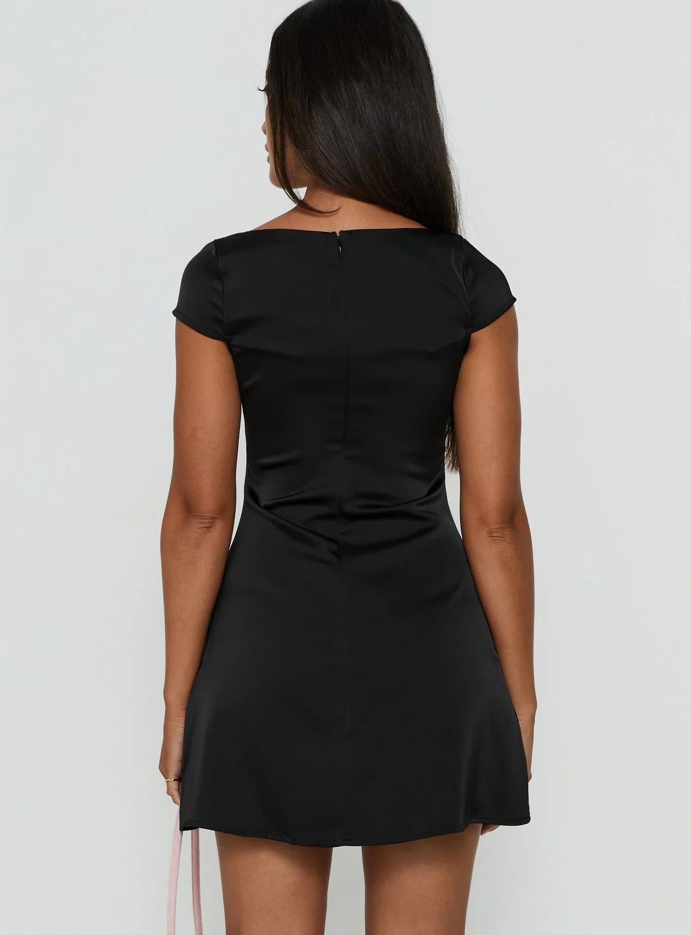 Nobodys Girl Scoop Neck Mini Dress Black