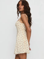 Xanthus Mini Dress Yellow Floral