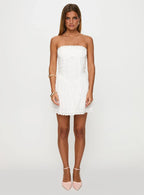 Mirella Strapless Mini Dress White