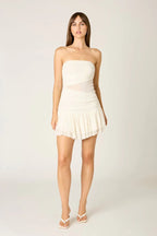 Strapless Mesh Mini Dress