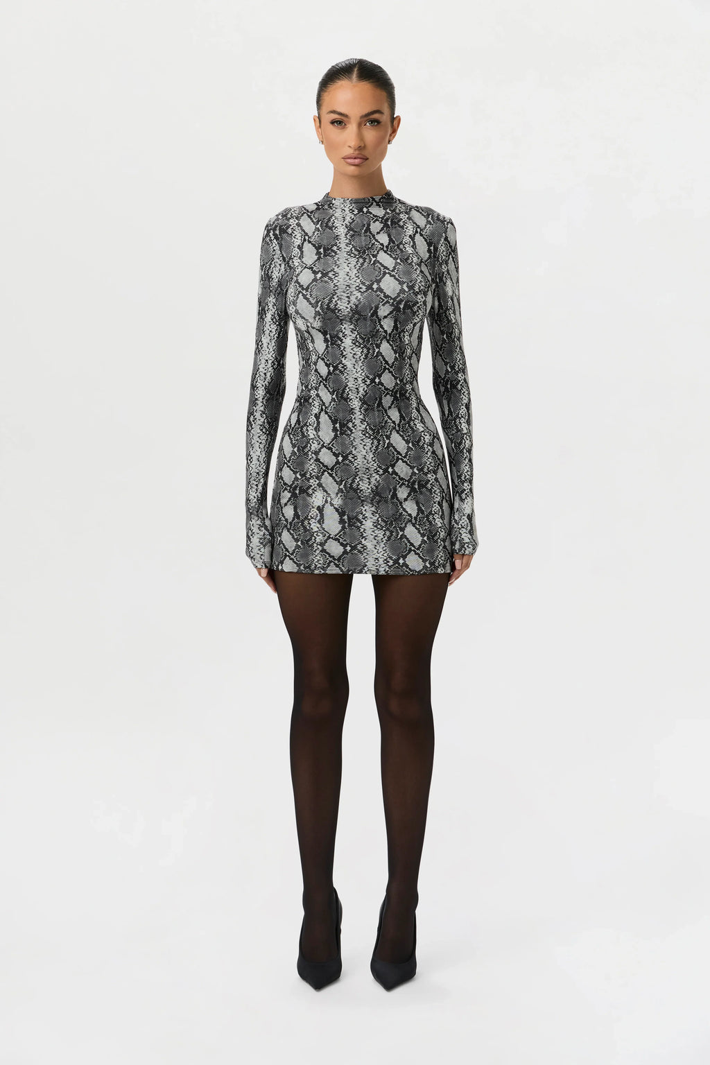 Naked Print Mini Dress