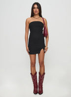 Dartel Strapless Mini Dress Black