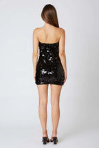 Strapless Sequin Mini Dress