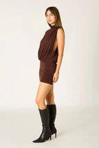 High-Neck Mini Dress