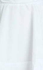 Kristy Mini Dress - V Neck Tie Bust A Line Dress in White