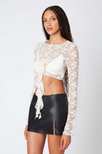 Rosette Lace Crop Top