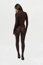 Naked Print Mock Neck Top