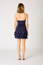 Tiered Ruched Mini Dress