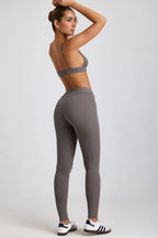 Ribbed Modal High Waist Leggings in Grey