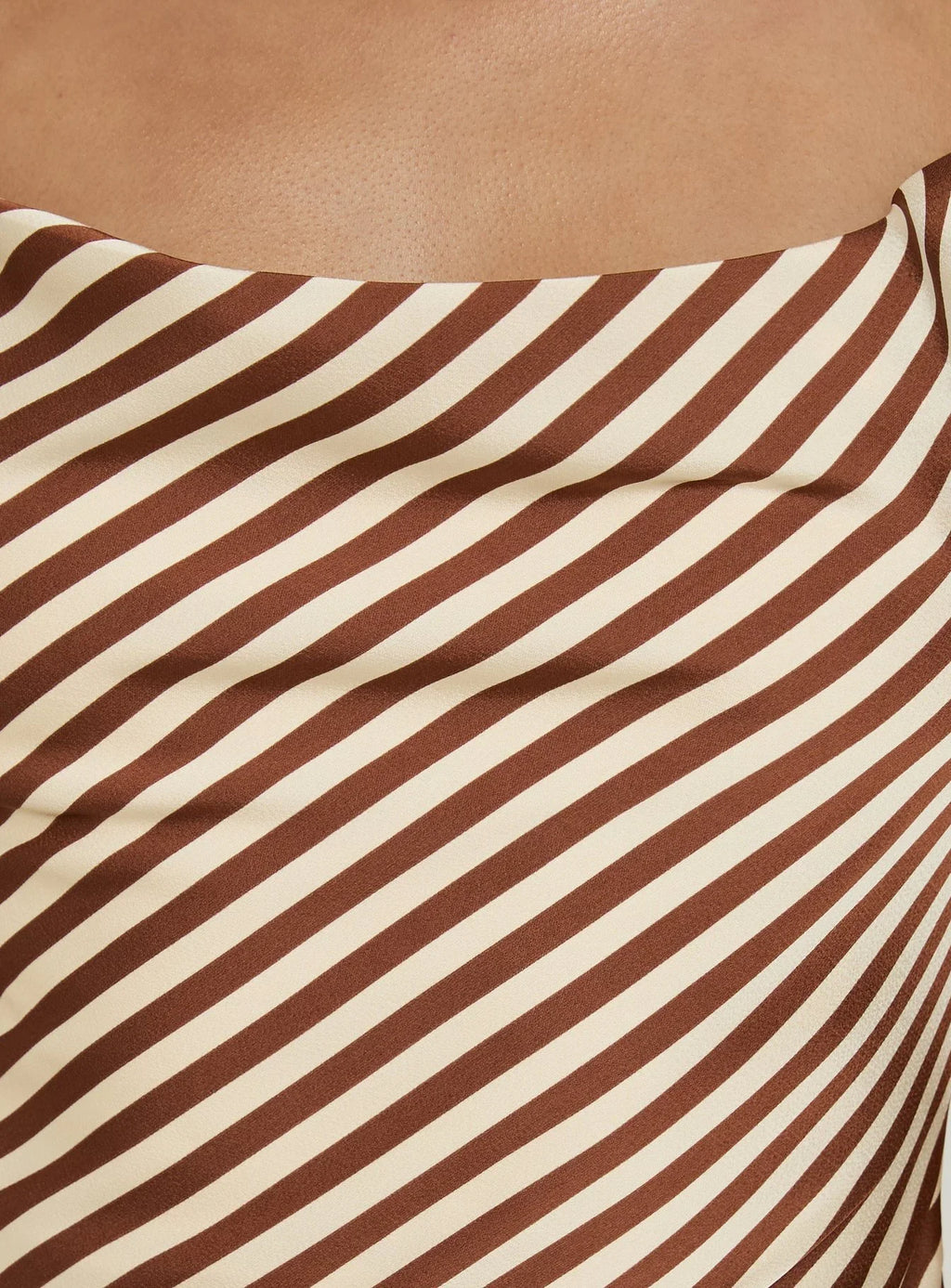 Mylla Cowl Neck Mini Dress Brown Stripe